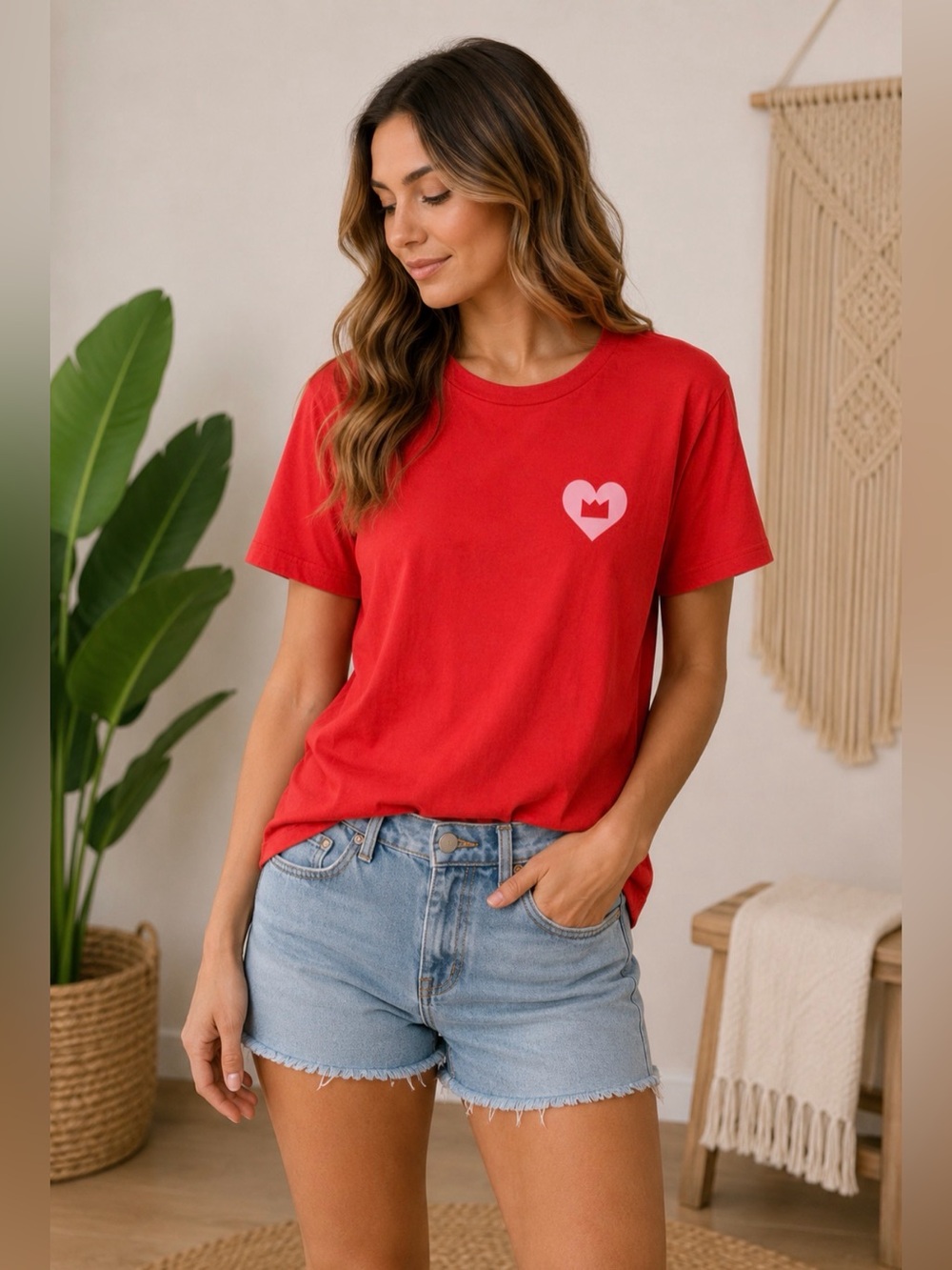 Trixie Motel Palm Springs Heart Logo Tee Size Medium NWOT
